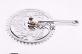 Rechromed Helyett single Chainring cottered steel crank set in 170 mm with 46 teeth and french pedal thread