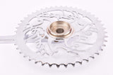 Rechromed Helyett single Chainring cottered steel crank set in 170 mm with 46 teeth and french pedal thread