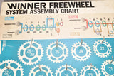 Empty Suntour Winner / Winner Pro Freewheel Parts Workshop Sprocket Board from the 1980s