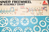 Empty Suntour Winner / Winner Pro Freewheel Parts Workshop Sprocket Board from the 1980s