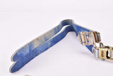 NOS Blue Bianchi Dino Alfredo Binda Leather toe clip straps