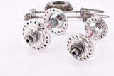 Gnutti 3-piece low flange aluminum and chromed steel Hub set in 36 holes with freewheel and quick releases from the 1940s