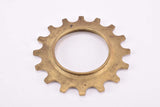 NOS Regina Extra Oro #6 golden steel Freewheel Cog, 5-speed double threaded 2nd top Sprocket with 16 teeth from the 1960s - 1980s