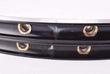 NOS Black Ambrosio Excellence Brev. N.21726 B/86 TQB Silk-Dur Clincher Rim Set in 622-13mm (13-700C / 28") with 32 holes from the 1980s  - 1990s