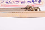 NOS White / Beige (cream) Bianchi Dino Alfredo Binda Leather toe clip straps