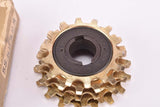 NOS/NIB Suntour (Maeda) Pro Compe #PC-5000 golden 5-speed Freewheel with 14-18 teeth and english thread from 1977