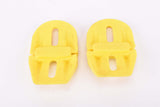 NOS Sidi slotted shoe plate yellow pedal cleat for toe clip pedals (2 Point)