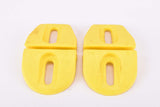 NOS Sidi slotted shoe plate yellow pedal cleat for toe clip pedals (2 Point)