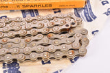 NOS/NIB D.I.D. "plated like chrome it sparkes" 1/2″ x 3/32″ 5-6-7-speed chain with 116 links from the 1980s