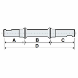 Falco cottered Bottom Bracket Axle in 139mm length from the 1940s - 1960s