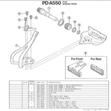 NOS Shimano Pedal reflector set for aero pedals (Produced by CatEye Japan)