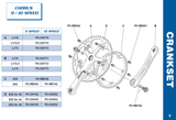 NOS Campagnolo Chorus #FC-CH... 9-speed / 10-speed Crankset, Crankarms with 170mm length from the early 2000s