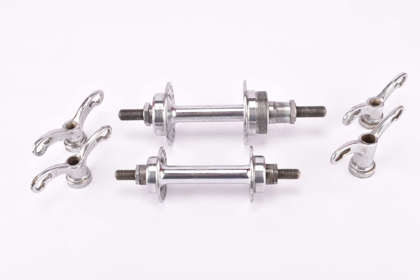 Gnutti Export Airone 3-piece chromed steel Hub set with french thread, solid axle and 36 holes from the 1940s - 1950s