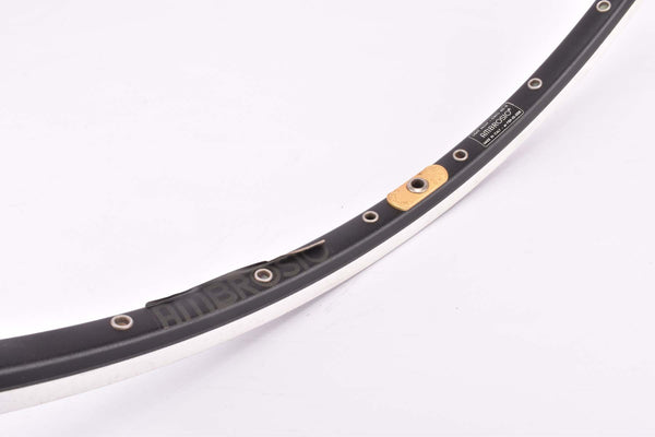 NOS Black Ambrosio Excellence Brev. N.21726 B/86 TQB Silk-Dur single Clincher Rim in 622-13mm (13-700C / 28") with 32 holes from the 1980s  - 1990s