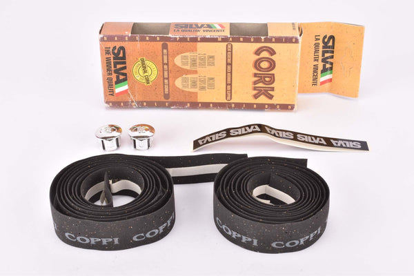 NOS  Black Coppi labled Silva Cork handlebar tape from the 1990s / 2000s