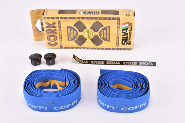 NOS Blue Coppi labled Silva Cork handlebar tape from the 1990s / 2000s