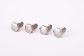 NOS Campagnolo chrome plated M5 5 mm hex bolts (4 pcs) for various parts