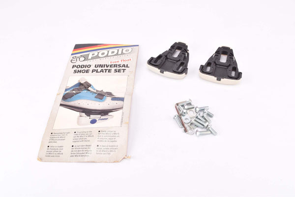 NOS Eddy Merckx Podio Universal Shoe Plate Set Free Float Pedal Cleats for standard 3 Point shoes from the 1990s - 2000s