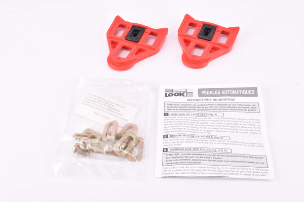 NOS Look patent Delta Free ARC 9° Shoe Plate red Pedal Cleats (3 Point)