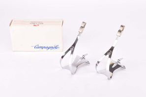 NOS/NIB Campagnolo Record (C-Record) Fermapiedi Multisize adjustable Toe Clips #0F20-A in size large with insert guides, from the 1980s