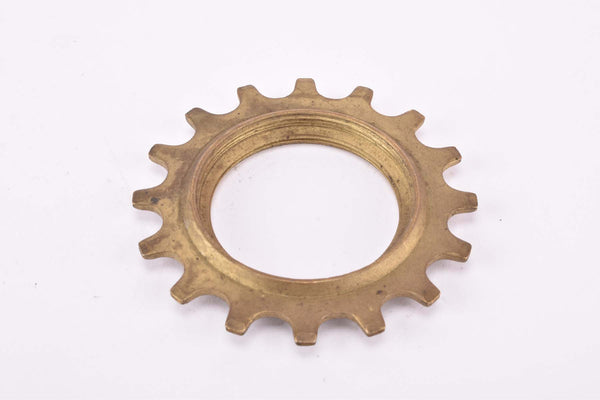 NOS Regina Extra Oro #6 golden steel Freewheel Cog, 5-speed double threaded 2nd top Sprocket with 16 teeth from the 1960s - 1980s