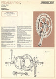 NOS Stronglight (Peugeot) 104 Bis big drilled Chainring set with 52 teeth and 122 mm BCD from the 1980s