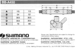 NOS Shimano Sport LX / Exage #BB-A450 Bottom Bracket in 115mm with italian thread from 1987