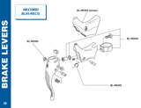 NEW Campagnolo C-Record / Record / Chorus / Athena / Veloce / Avanti / Stratos white aero brake lever rubber Hood #BL-RE001 (#BL-RE500) from the 1990s / 2000s