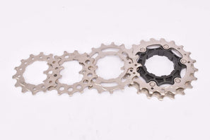 Bunch of NOS Shimano 11-speed Hyperglide (HG) Cogs / Cassette Sprockets with 14, 15, 17, 19 and 21 teeth from 2018