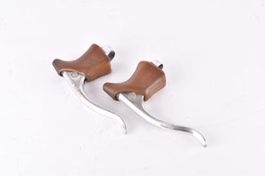 Campagnolo Record #2030 brake lever set with brown shield logo hoods from the 1980s