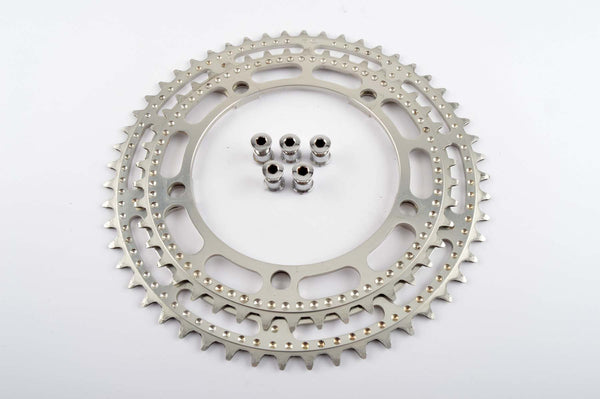 Shimano Dura-Ace first Gen. #GA-200 drilled chainrings in 43/52 teeth and 130 BCD from 1977