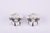 Silver Cinelli winged logo handlebar end plugs