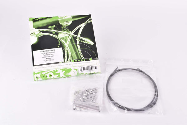 NOS/NIB Nokon Konkavex 40 cm extension set with silver aluminum cable housing (#KON 050 50)