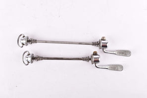 Campagnolo post CPSC quick release set Record and Super Record, #1001/3 and #1006/8 front and rear Skewer from the 1970s - 80s