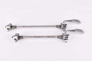 Campagnolo post CPSC quick release set Record and Super Record, #1001/3 and #1006/8x6 front and rear Skewer from the 1970s - 1980s