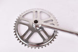 NOS cottered chromed steel single crank set with 46 teeth in 170mm