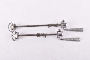 Campagnolo pre cpsc quick release set Record and Super Record, #1001/3 and #1006/8 front and rear Skewer from the 1950s - 1970s