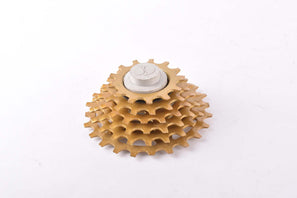 NOS Shimano UG 6-speed cassette with 13-24 teeth from 1986, gold