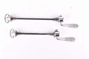 Campagnolo post CPSC quick release set Record and Super Record, #1001/3 and #1006/8 front and rear Skewer from the 1970s - 80s