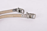 NOS Black Lapize Christophe leather toe clip straps