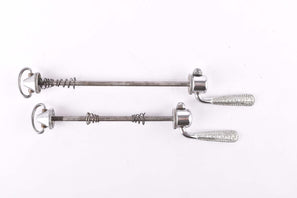 Campagnolo pre cpsc quick release set Record and Super Record, #1001/3 and #1006/8 front and rear Skewer from the 1950s - 1970s