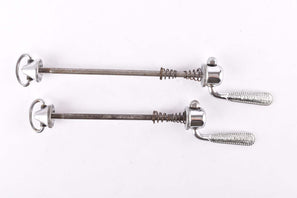 Campagnolo pre cpsc quick release set Record and Super Record, #1001/3 and #1006/8 front and rear Skewer from the 1950s - 1970s