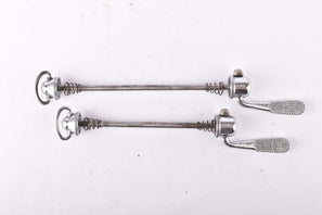 Campagnolo post CPSC quick release set Record and Super Record, #1001/3 and #1006/8 front and rear Skewer from the 1970s - 80s