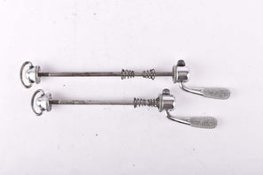 Campagnolo post CPSC quick release set Record and Super Record, #1001/3 and #1006/8 front and rear Skewer from the 1970s - 80s