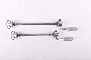 Campagnolo post CPSC quick release set Record and Super Record, #1001/3 and #1006/8 front and rear Skewer from the 1970s - 80s