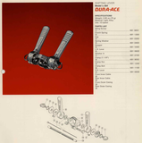 First Generation Dura-Ace (#L-284 / #SL-101) Gear Lever Shifter Set, levers #6810600 & #6810500 only, from the 1970s