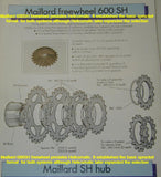 NOS Maillard 600 SH Helicomatic #MG silver steel Freewheel Cog with 20 teeth from the 1980s